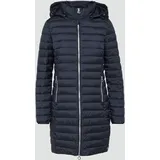 S.Oliver Lange Steppjacke mit Abnehmbarer Kapuze Navy 40