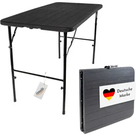 Lemodo Klapptisch in Holz-Optik, Balkontisch mit Tischplatte 120 x 60 cm (L x B)