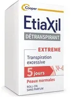 ETIAXIL - Déodorant Détranspirant Traitement Transpiration Excessive Aisselles EXTREME Peaux Normales Rouleau 15 ml