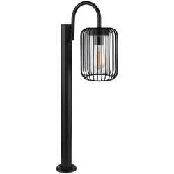 Stehleuchte E27 Garten Weg Beleuchtung Außen Edelstahl Aussenleuchten Garten Standleuchte, Metall Kunststoff, 1x E27 Fassung, LxBxH 30x16x80 cm