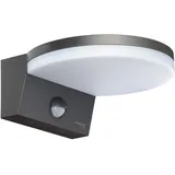 Oktaplex lighting Oktaplex Ros Außenlampe mit Bewegungsmelder IP65 3000K warmweiß Aussenleuchte LED 1300 Lumen 14,6W 230V Wandleuchte anthrazit