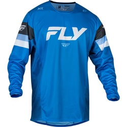 Fly Racing Kinetic Prix 2024 Motocross Jersey, weiss-blau, Größe S für Männer