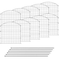 VERDOBA Premium Teichzaun Gartenzaun Komplettset - Zaun 15 Zaunelemente - Zaun für den Garten, Gitterzaun Set Oberbogen Zaun Garten - Hundezaun, Gartenzaun Metall (15x Oberbogen, Anthrazit - RAL 7016)