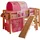 TICAA Hochbett Tino mit Rutsche 90 x 200 cm Buche massiv natur zauberfee