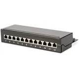 Digitus Desktop CAT 6a Patch Panel, geschirmt, Schwarz