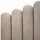 Beliani Vincennes Wasserbett Samtstoff 180 x 200 cm Taupe