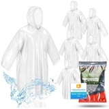 Travelfreund® Regenponcho 80x Einweg Regenjacke mit Kaputze transp. Einheitsgröße Regenponcho (Packung, 80-St., 80x Regenjacke) mit Kaputze