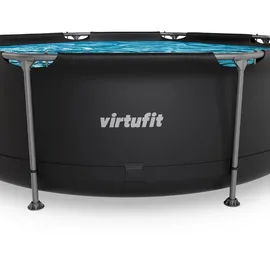 VirtuFit Rundpool Ø244 x 76 cm grau inkl. Filterpumpe