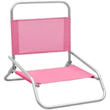 vidaXL Klappbare Strandstühle 2 Stk. Rosa Stoff