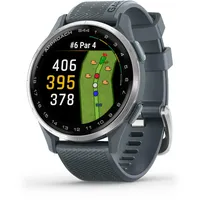 Garmin Approach S44 BT 43mm Kunststoffgehäuse blaugrau Sportarmband twilight/Silber