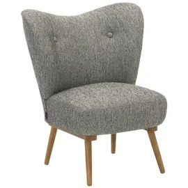 58 aufm Kessel Cocktailsessel Kayra Flachgewebe 72 x 90 x 74 cm Grau mit Relax-Funktion