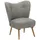 58 aufm Kessel Cocktailsessel Kayra Flachgewebe 72 x 90 x 74 cm Grau mit Relax-Funktion