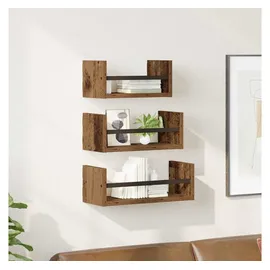 vidaXL Wandregal-Set 3 tlg. 40 x 16 x 14 cm Braun