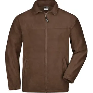James & Nicholson Fleece Jacke in schwerer Fleece-Qualität braun,