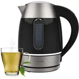 Cecotec Wasserkocher ThermoSense 400 VisionLight. Kapazität 1,7 Liter, 2200 W, Innen aus Glas und Edelstahl, Touchscreen, 7 Temperaturstufen, 360o Basis