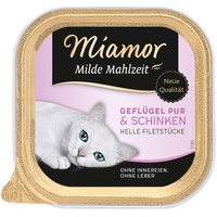 Miamor Milde Mahlzeit Geflügel & Schinken 16 x 100