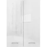 3e 3xe living.com Waschmaschinenschrank, 90 x 64 x 30 cm, Mattweiß, Weiß glänzend - Weiß