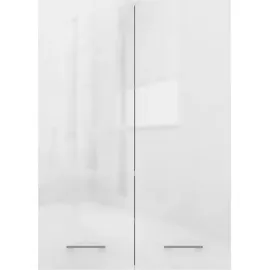 3e 3xe living.com Waschmaschinenschrank, 90 x 64 x 30 cm, Mattweiß, Weiß glänzend - Weiß