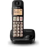 Panasonic KX-TGE110 DECT-Telefon Anrufer-Identifikation, Telefon, Schwarz