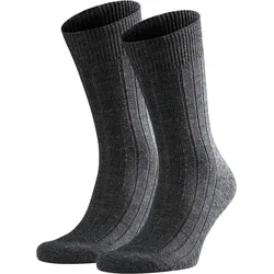 Socken Herren 2er Pack SCHWARZ|aschgrau 43/44