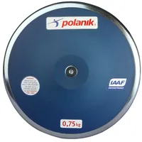 Polanik Wettkampfdiskus CPD 0.75 kg Leichtathletik Unisex Blau-Silber BLAU