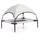 fudajo Hundebett mit Dach L 91 x 76 x 16 cm grau