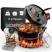 gusskönig Dutch Oven 7 l Gusseisen schwarz