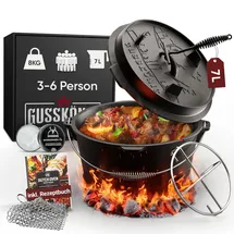gusskönig Dutch Oven 7 l Gusseisen schwarz