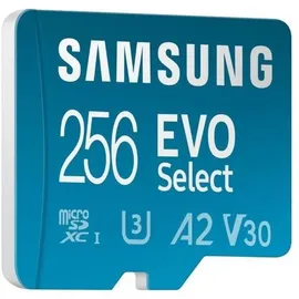 Samsung EVO Select (2024) microSD-Karte + SD-Adapter, 256 GB, Speicherkarte