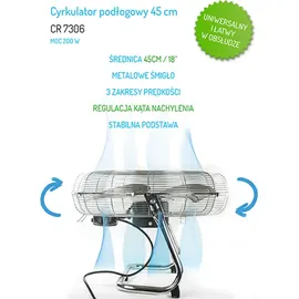 Adler CR 7306 45 cm Bodenventilator