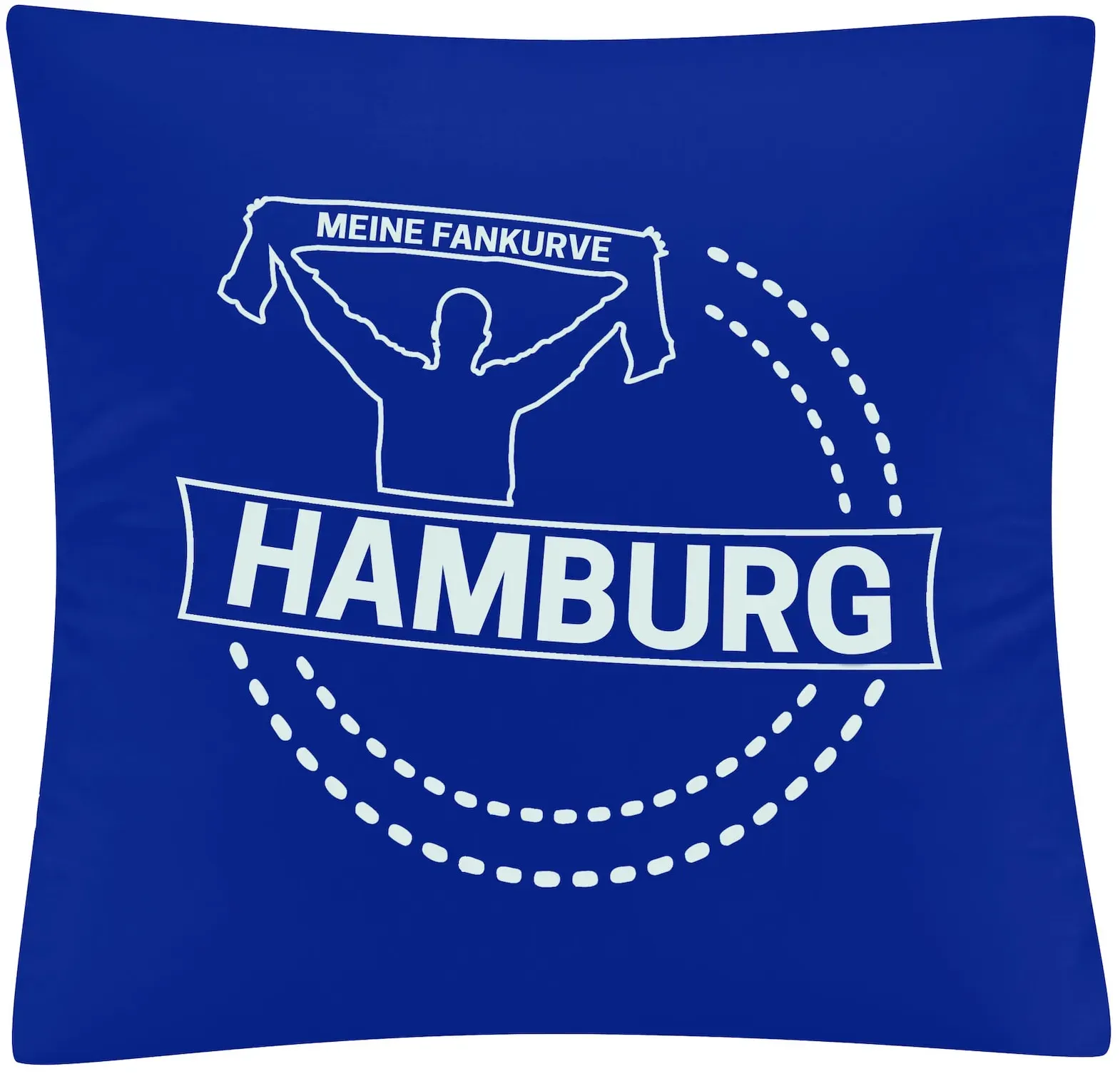 multifanshop® Kissenbezug  - Hamburg - Meine Fankurve - Druck weiß