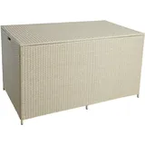 ESTEXO Polyrattan Auflagenbox XXL Kissenbox Gartenbox Gartentruhe Aufbewahrungsbox Auflagentruhe Aufbewahrungstruhe Kissentruhe (Beige)