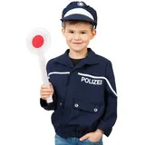 KarnevalsTeufel Kostüm Outfit Jacke Polizei Polizist blau Polizeibeamter Ordnungshüter Freund und Helfer in verschiedenen Größen (104)