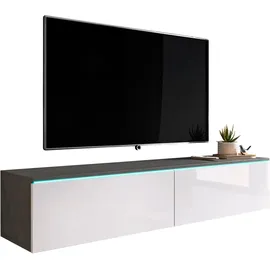 Home Affaire Lowboard  mit Beleuchtung  Grau  Kunststoff/Spanplatte