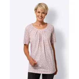 Classic Basics Longshirt Damen Geblümt Rosa 48