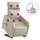 vidaXL Massagesessel mit Aufstehhilfe Kunstleder 89,5 x 95,5 x 0 cm Creme