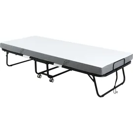 Homcom Klappbett mit Rollen klappbar Stahl+Schaumstoff