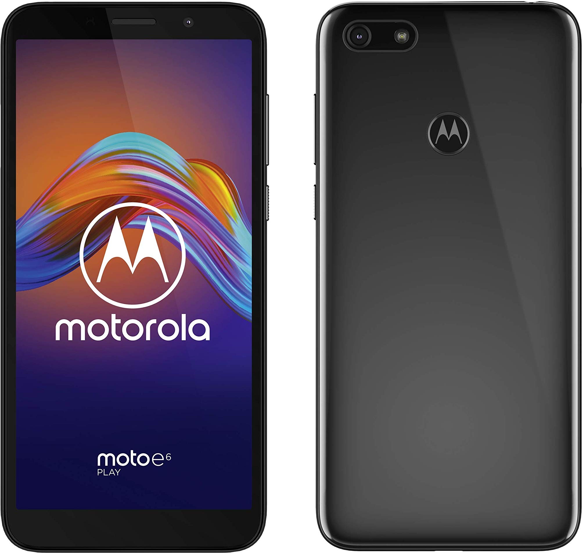 Motorola Mobility moto e6 play Dual-SIM Smartphone (5,5-Zoll-Max Vision-HD+-Display, 13-MP-Dual-Kamera, 32 GB/2 GB, Android 9) Anthrazit
