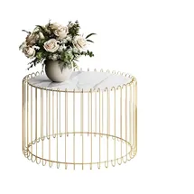 lookway Marbelle Weiß/Gold Metall 60 x 39 x 60 cm