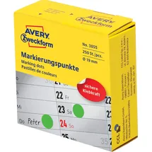 Avery Zweckform Klebepunkte 3855 grün Ø 19,0 mm, 250 St.