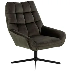 Ebuy24 Paris Sessel Drehfunktion Velours graubraun.