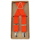 Layos Hosenträger Vollelastische Hosenträger in Y Form, 3 cm breit in tollen Farben orange