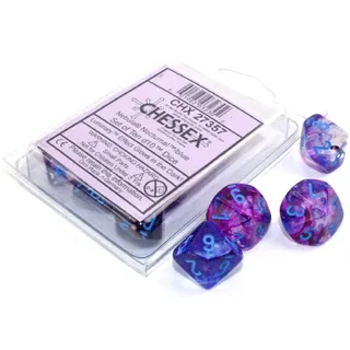 burst Spiele GmbH Nebula® NocturnalTM/blue LuminaryTM Set of Ten d10s