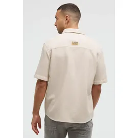 Camp David CAMP DAVID, Herren, Gr. S, Normalgrößen, beige (kitt), Piqué, Material: 100% Baumwolle, Strukturmuster, regular fit normal, Umschlagsaum, Hemden, mit Klappentaschen