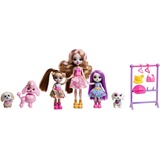 Enchantimals Glam Party - Puppen Spielset, Dwyla Dog Hundefamilie Set, abnehmbare Kleidung und niedliche Details, Kinder ab 4 Jahren, HNV26