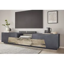 Home Affaire ALIEN- TV-Board Lowboard 220 cm Schwarz Holzwerkstoff