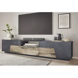 Home Affaire ALIEN- TV-Board Lowboard 220 cm Schwarz Holzwerkstoff