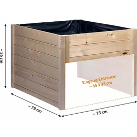 Dobar Mährobotergarage mit integriertem Pflanzkasten 79 x 73 x 56 cm