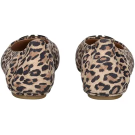 Peter Kaiser "Peter Kaiser Ballerinas Leder", Damen, Gr. 38,5, braun (leopard), Leder, Schuhe Ballerina