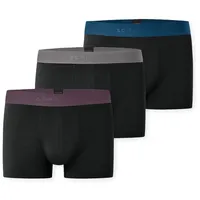 SCHIESSER Boxershorts SCHIESSER "95/5 Multipacks", Herren, Gr. 9, sortiert 11, Single Jersey, Obermaterial: 95% Baumwolle, 5% Elasthan, figurbetont, Unterhosen, mit farblich abgesetztem, sportlichem Logo-Webgummibund